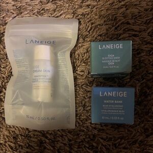 LANEIGE Skincare Set cream skin toner sleeping mask moisturizer and water bank